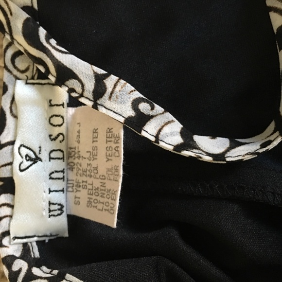 Windsor Ladies/Juniors Elegant Black-White Dress. Size 7 - Picture 7 of 7